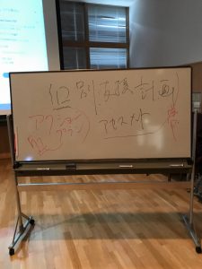 今日は、午前中に行政に行き、午後は中核職員研修の第１回目です。