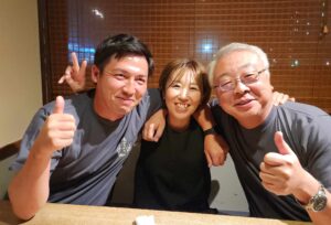 愛媛愛に続いて米子愛です。Tシャツは、ゲゲゲの鬼太郎の絵です。