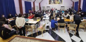 大会前の最後のチーム練習中です。