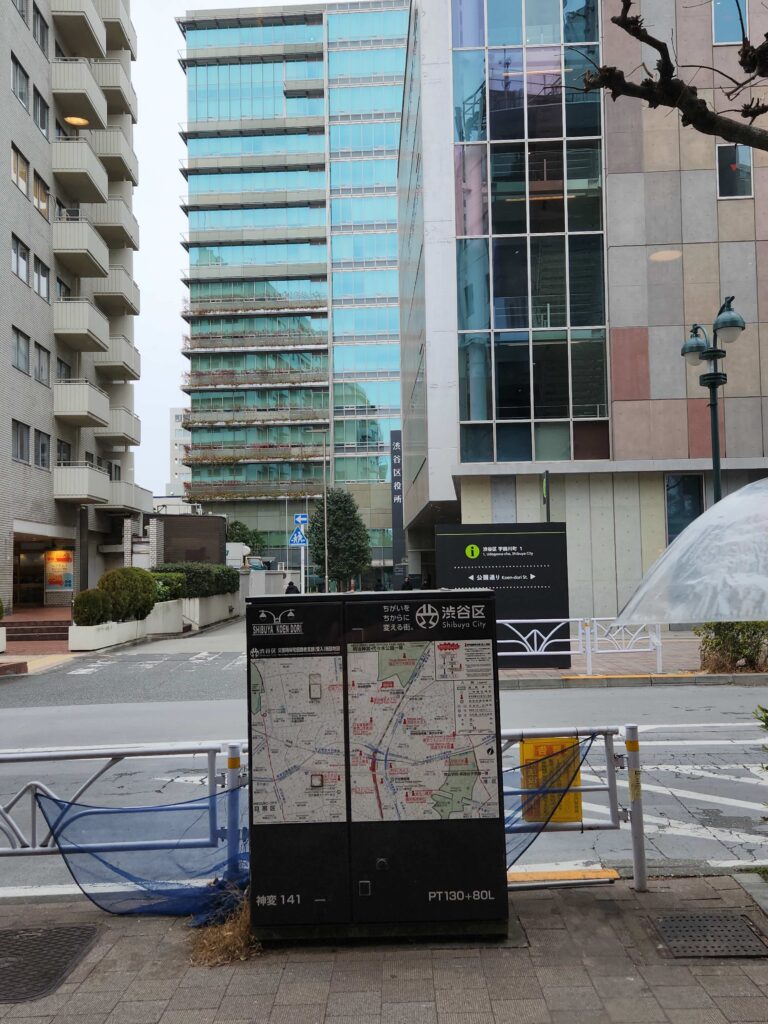 渋谷区役所前のスタバからの画像です。期日前投票です。雪降ってます。明日は積もりますね。