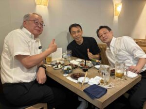 今日、私は、USの会社の時に一緒に働いていたメンバーと会食でした。