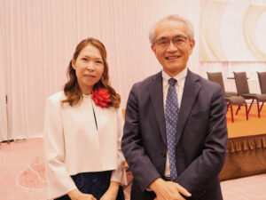 永田かおりさんと、「お知り合いになって１２年ですね。頑張りましたね。」と。
